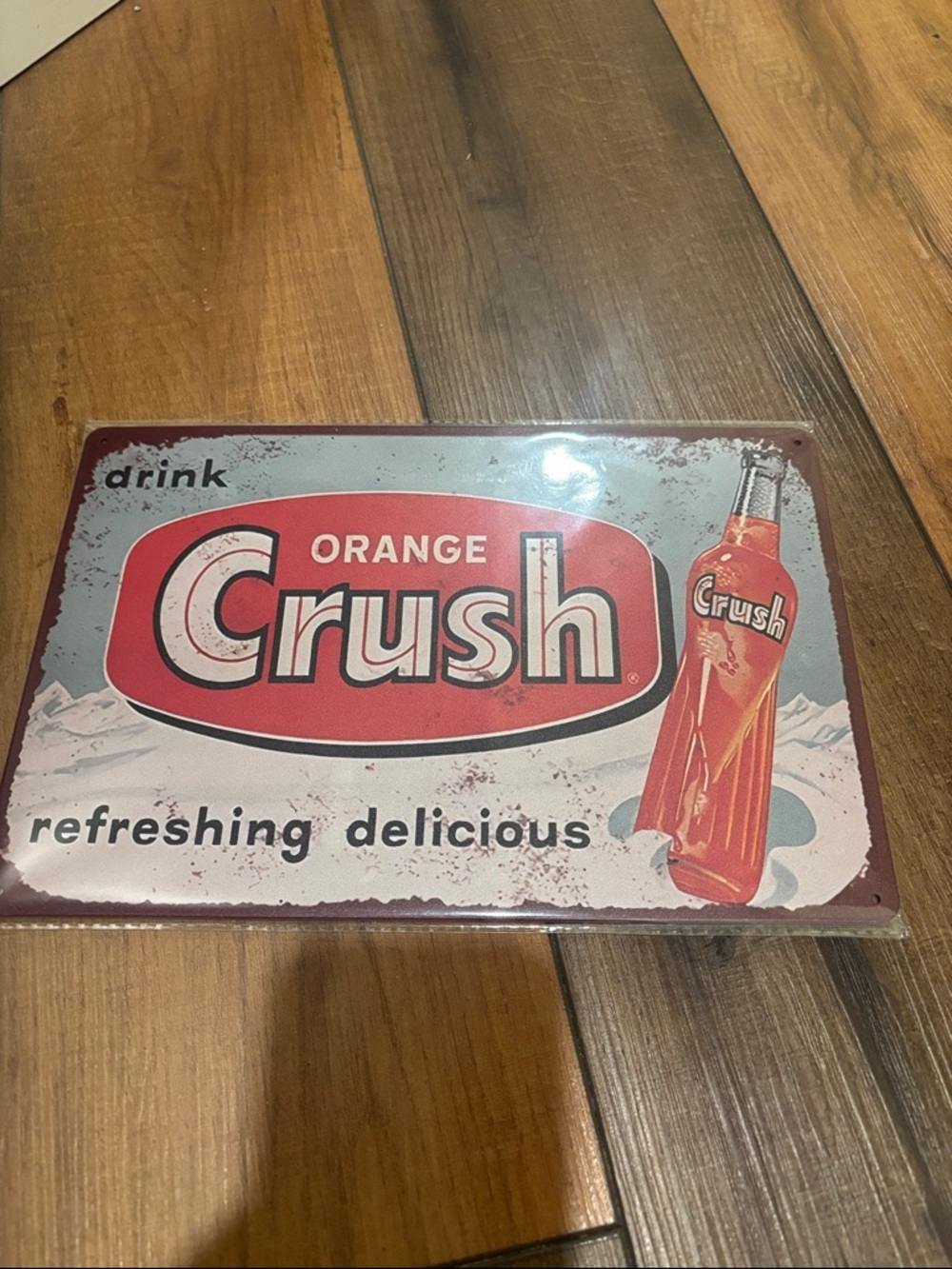 Orange Crush Vintage Metal Sign